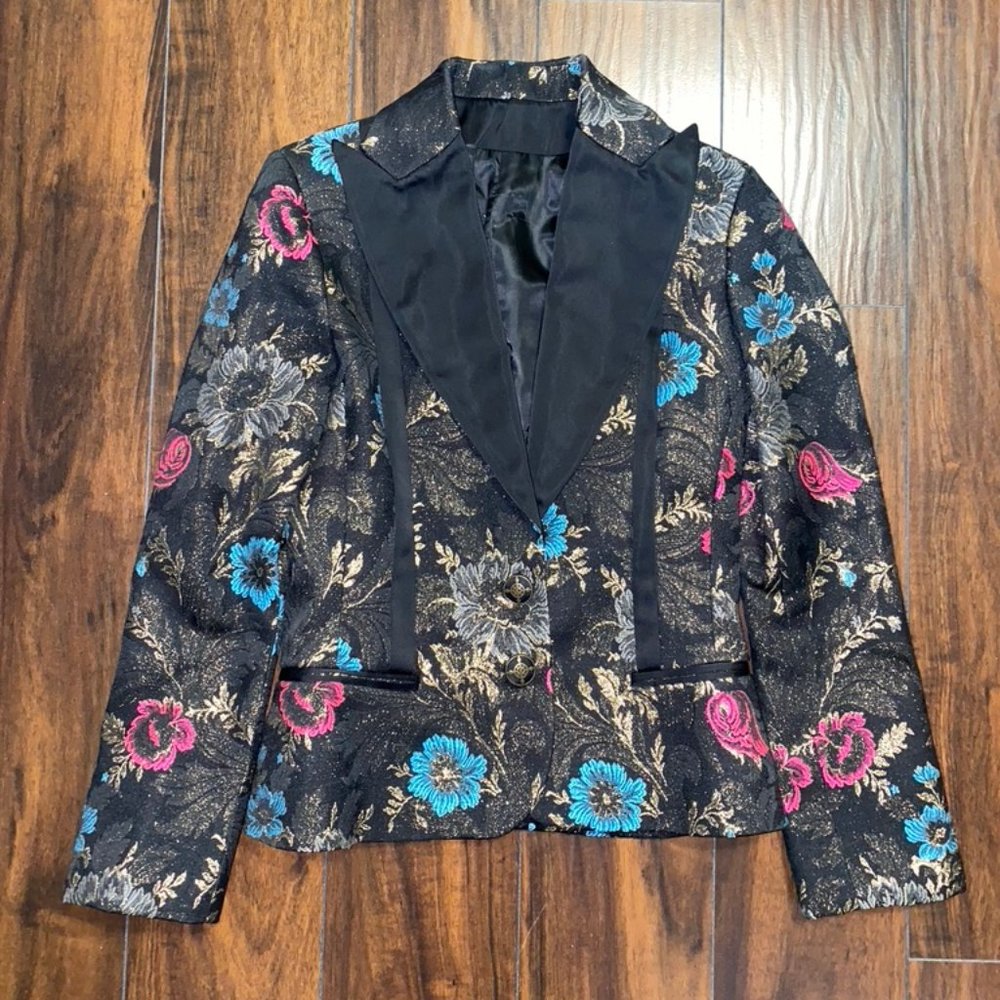 Just Cavalli floral print evening jacket IT40/US4